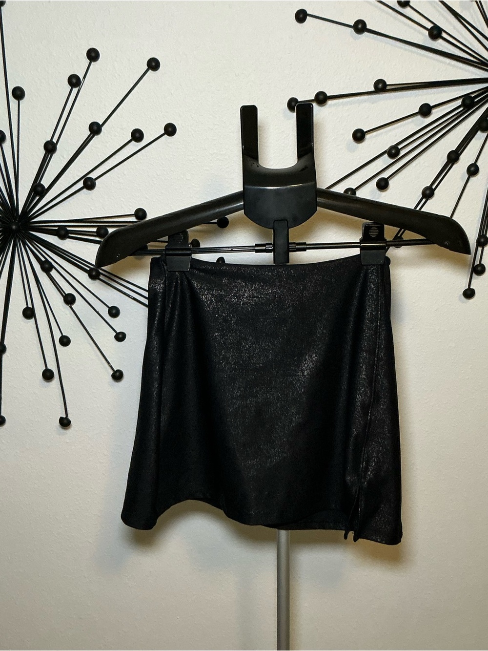 Mono B Black Shimmer Skort Size Medium Y2K Athletic Mini Skirt